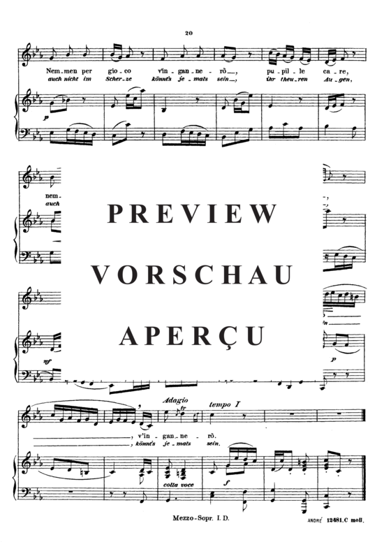 Product gallery: Page 6 of 6 Ch'io mai vi possa, Schimon Adolph, Soprano Solo and Piano