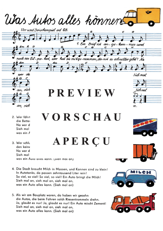 Product gallery: Page 14 of 21 Autos - Schiffe - Eisenbahnen , , (Melody in C + chords)