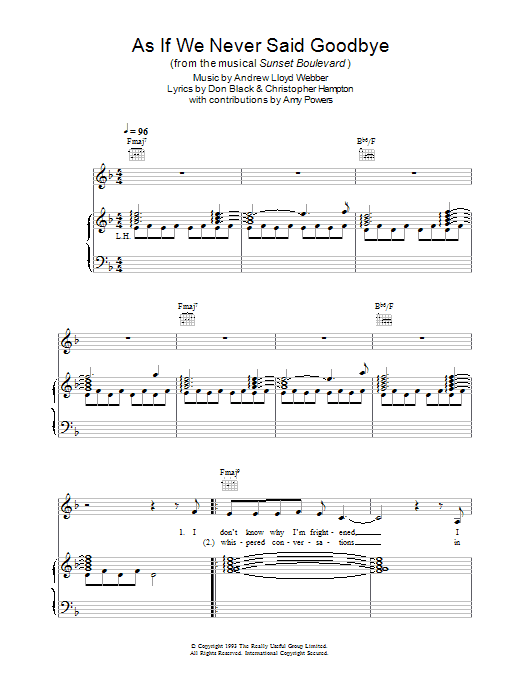 Produktbild zu: As If We Never Said Goodbye (from Sunset Boulevard)