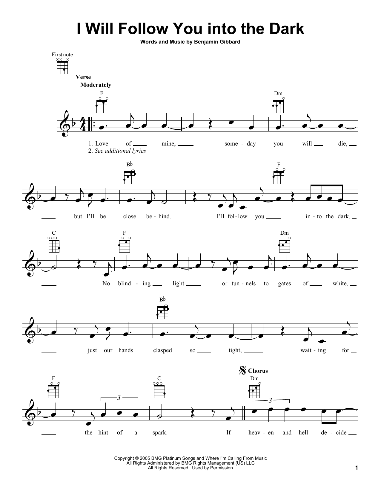 Product gallery: Page 1 of 1 I Will Follow You Into The Dark, Death Cab For Cutie