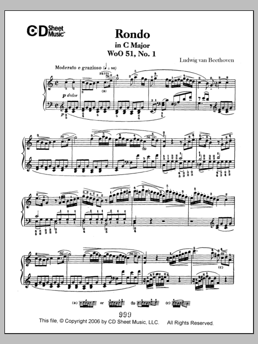Product picture to: Rondo in C Major, Op. 51, No. 1