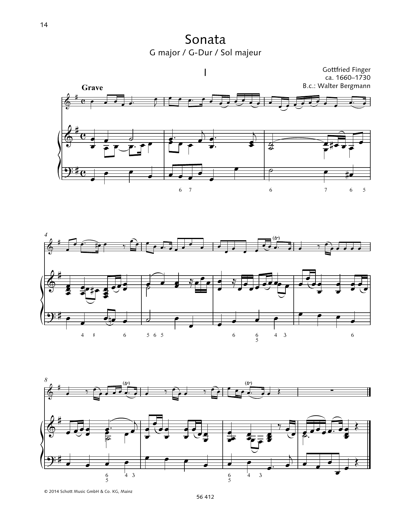 Produktbild zu: Sonata G Major