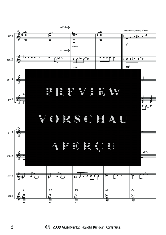 Produktgalerie: Seite 9 von 11 Barga Blues, , Quartett Gitarre