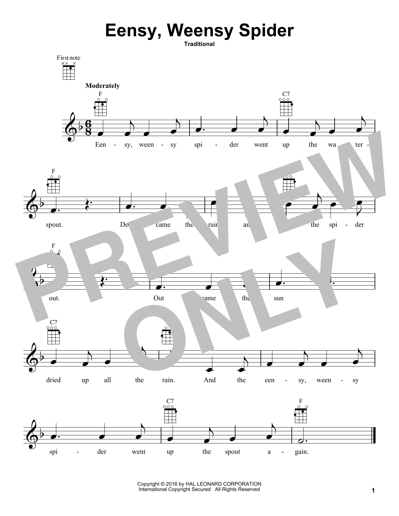 Product gallery: Page 1 of 1 Eensy Weensy Spider, Traditional