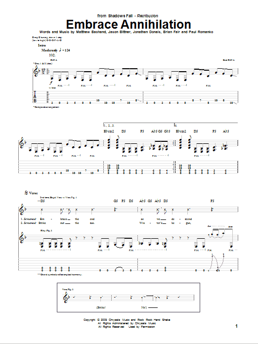 Produktgalerie: Seite 1 von 1 Embrace Annihilation, Shadows Fall, Gitarre