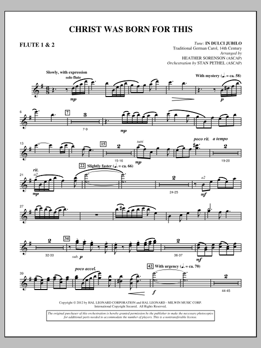 Produktbild zu: Christ Was Born For This - Flute 1 & 2