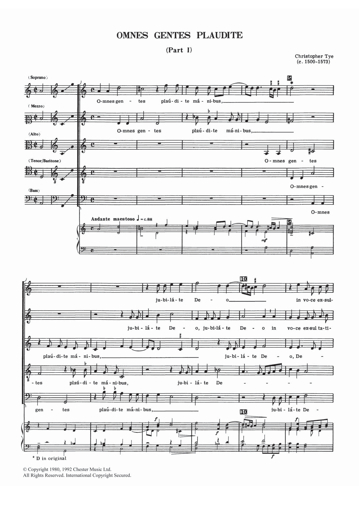 Produktbild zu: Omnes Gentes Plaudite (Parts I And II)