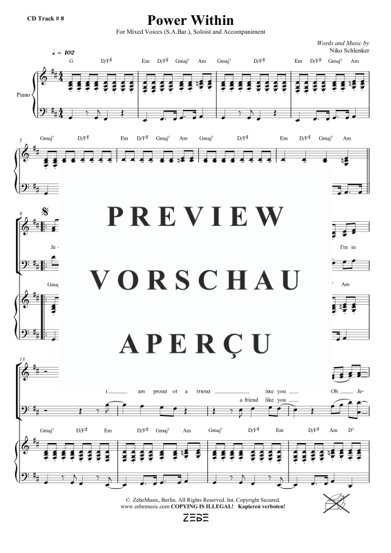 gallery: Power Within, , Gemischter Chor SAB, Solo und Klavier