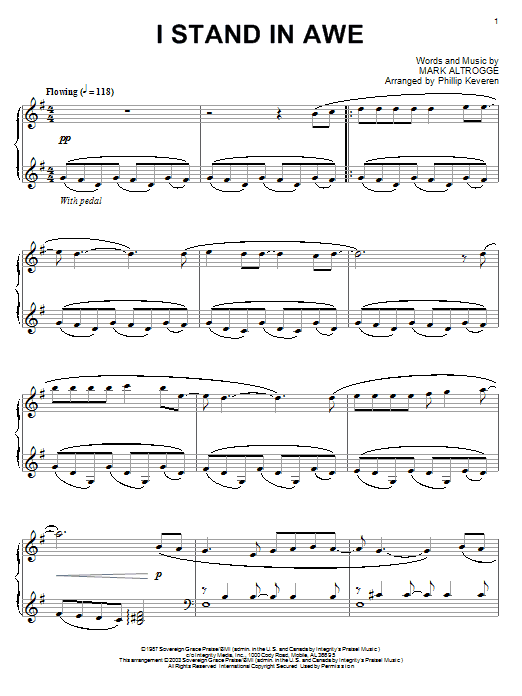 Product gallery: Page 1 of 1 I Stand In Awe (arr. Phillip Keveren), Sovereign Grace Music