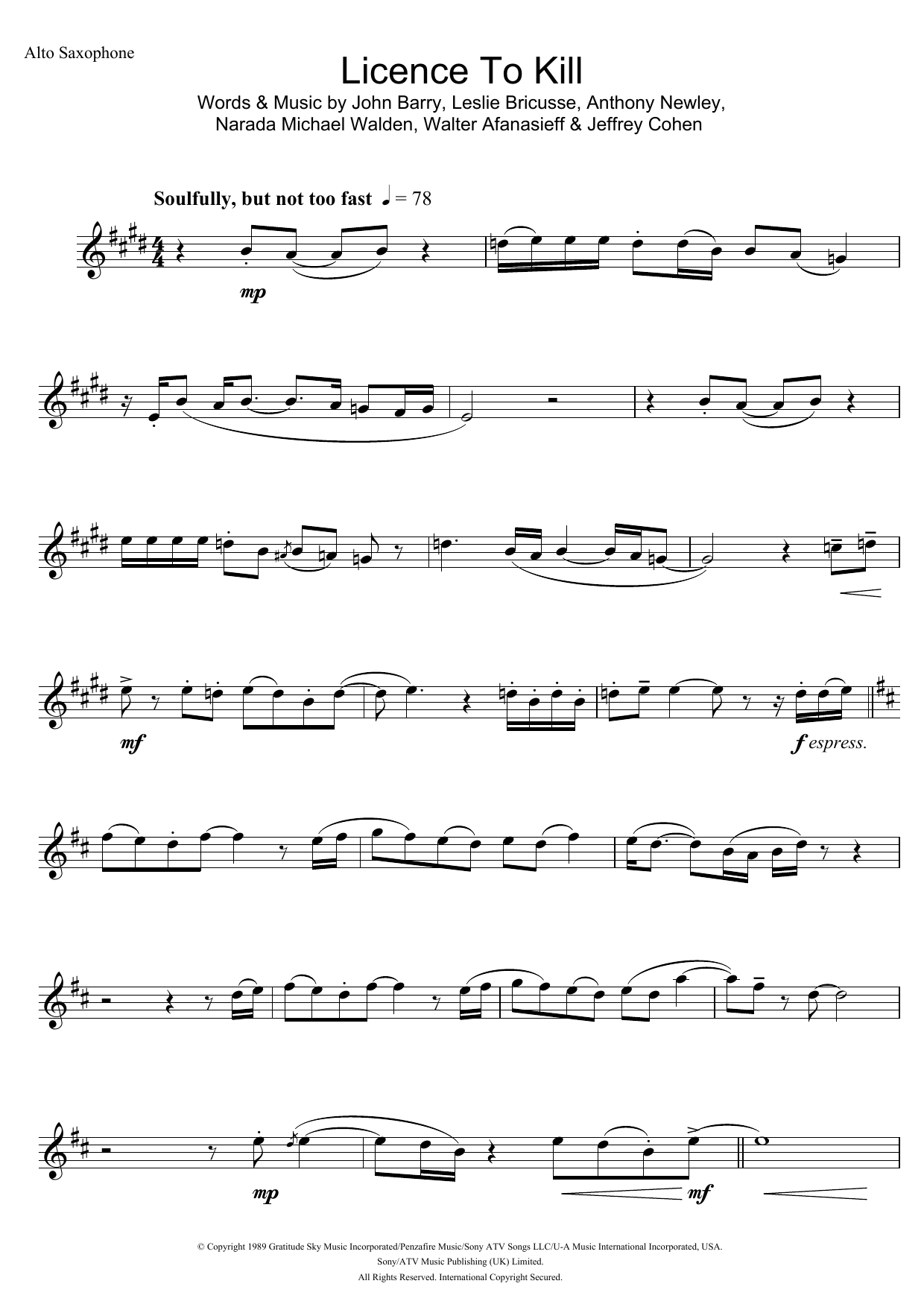 Product gallery: Page 1 of 1 Licence To Kill, Gladys Knight