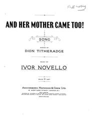 cover: And Her Mother Came Too!, Ivor Novello, Gesang, Klavier