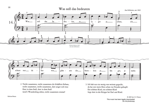 Produktgalerie: Seite 1 von 1 Was Soll Das Bedeuten, German Folk Song, Gesang, Klavier