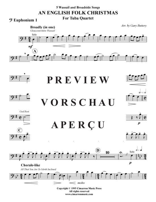Product gallery: Page 5 of 16 An English Folk Christmas , , (Tuba Quartet: 2x Baritone, 2xTuba)