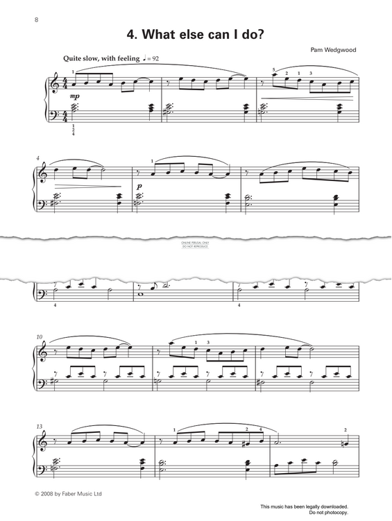Produktgalerie: Seite 1 von 1 What Else Can I Do, Pam Wedgwood, Klavier