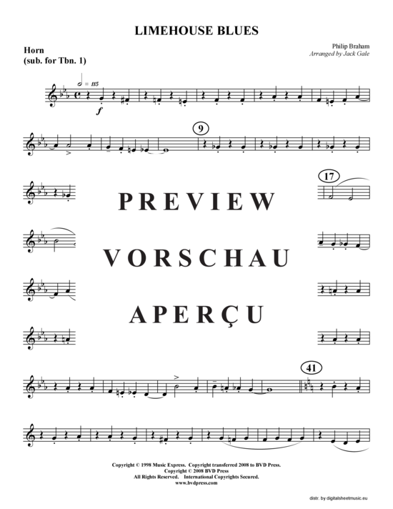 Produktgalerie: Seite 11 von 14 Limehouse Blues, , (2xTrompete in B, Horn in F, Posaune)