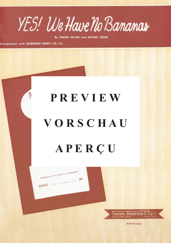 Produktgalerie: Seite 2 von 8 Yes we have no Bananas , Goodmann, Benny, Klavier und Gesang