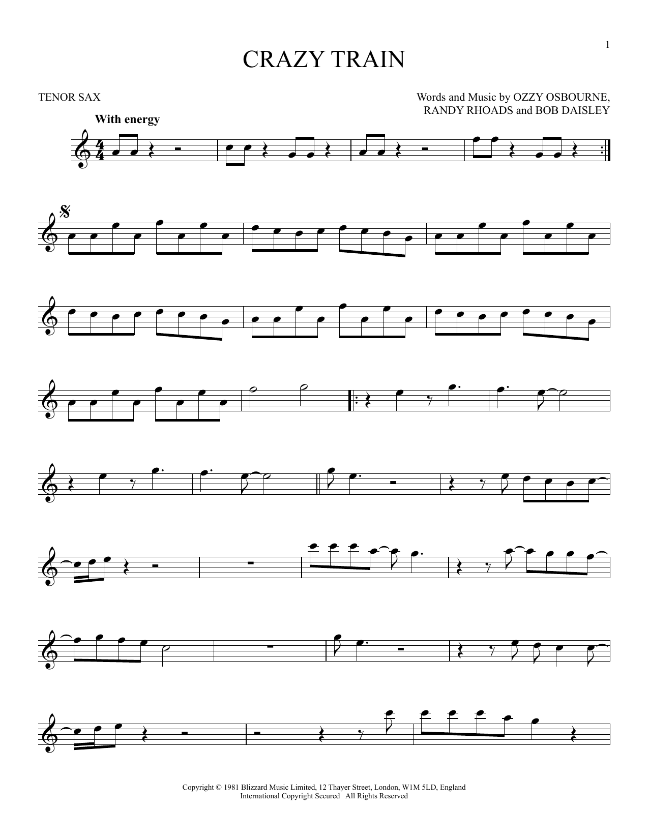 Produktbild zu:  Crazy Train - Ozzy Osbourne