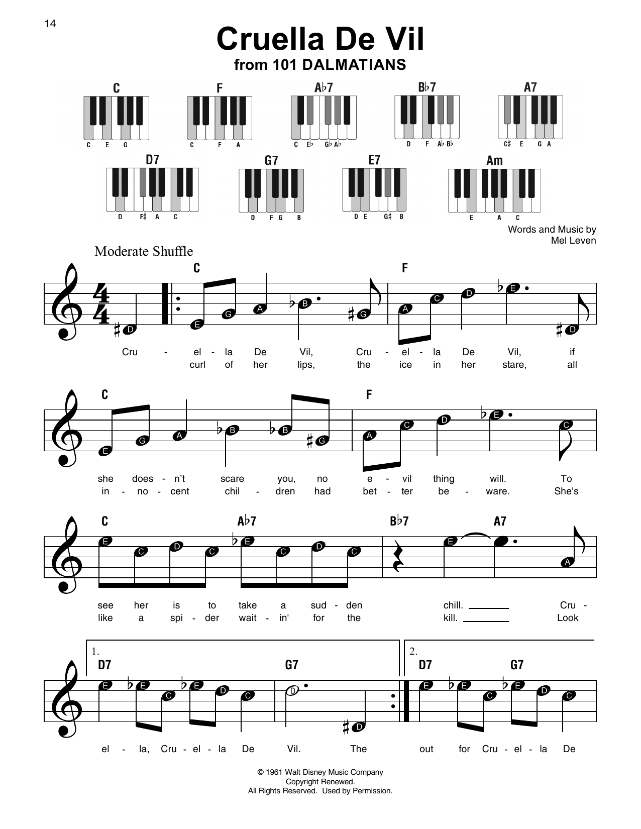 Produktbild zu: Cruella De Vil (from 101 Dalmatians)
