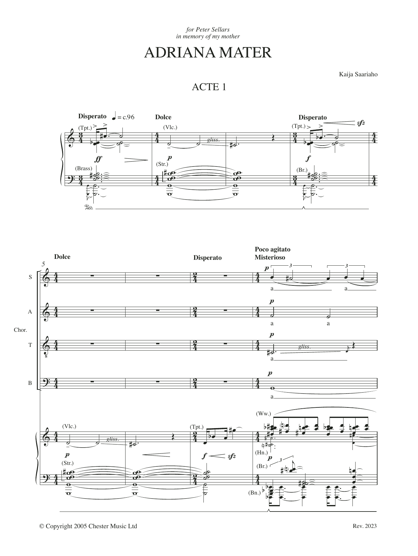 Product picture to: Adriana Mater (vocal score)