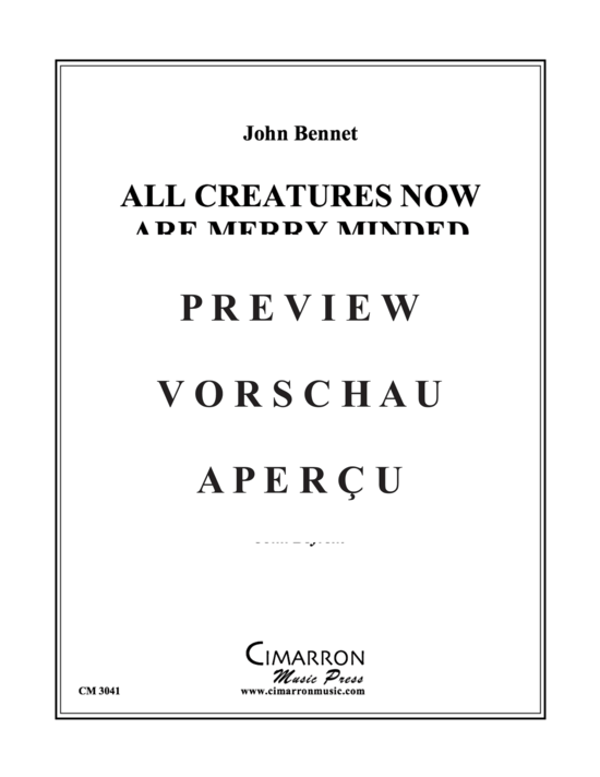 Produktgalerie: Seite 2 von 10 All Creatures Now Are Merry Minded , , (Horn Quintett)