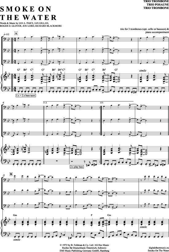 Product picture to: Smoke On The Water Deep Purple