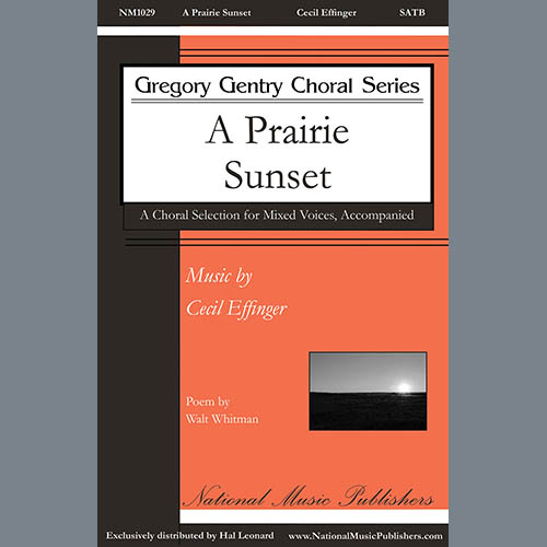 cover: A Prairie Sunset, Cecil Effinger