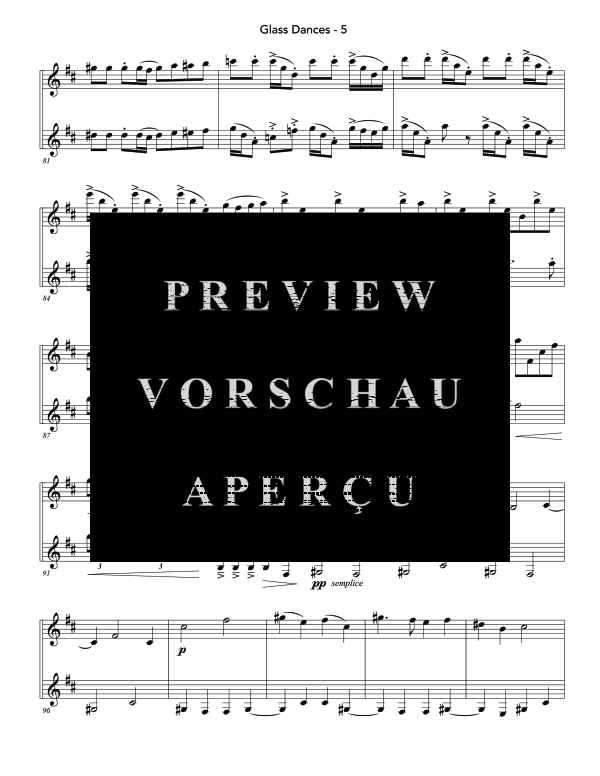 Product gallery: Page 9 of 11 Glass Dances, , (Clarinet duet)
