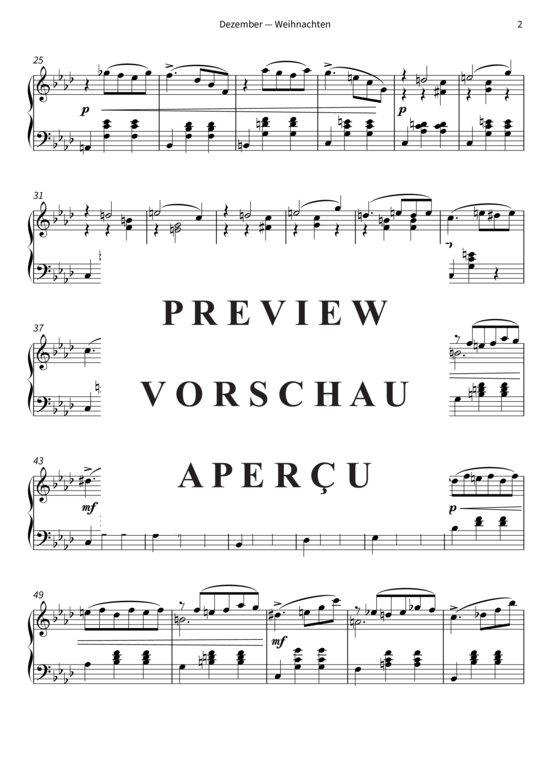 Product gallery: Page 5 of 12 Dezember - Weihnachten - Die Jahreszeiten op. 37b, Nr. 12 , , Piano Solo