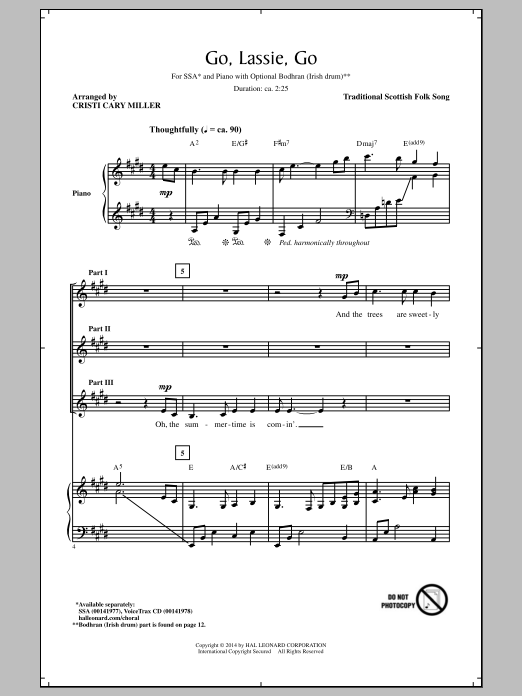 Produktgalerie: Seite 1 von 1 Go, Lassie, Go (arr. Cristi Cary Miller), Traditional Scottish Folksong, Chor