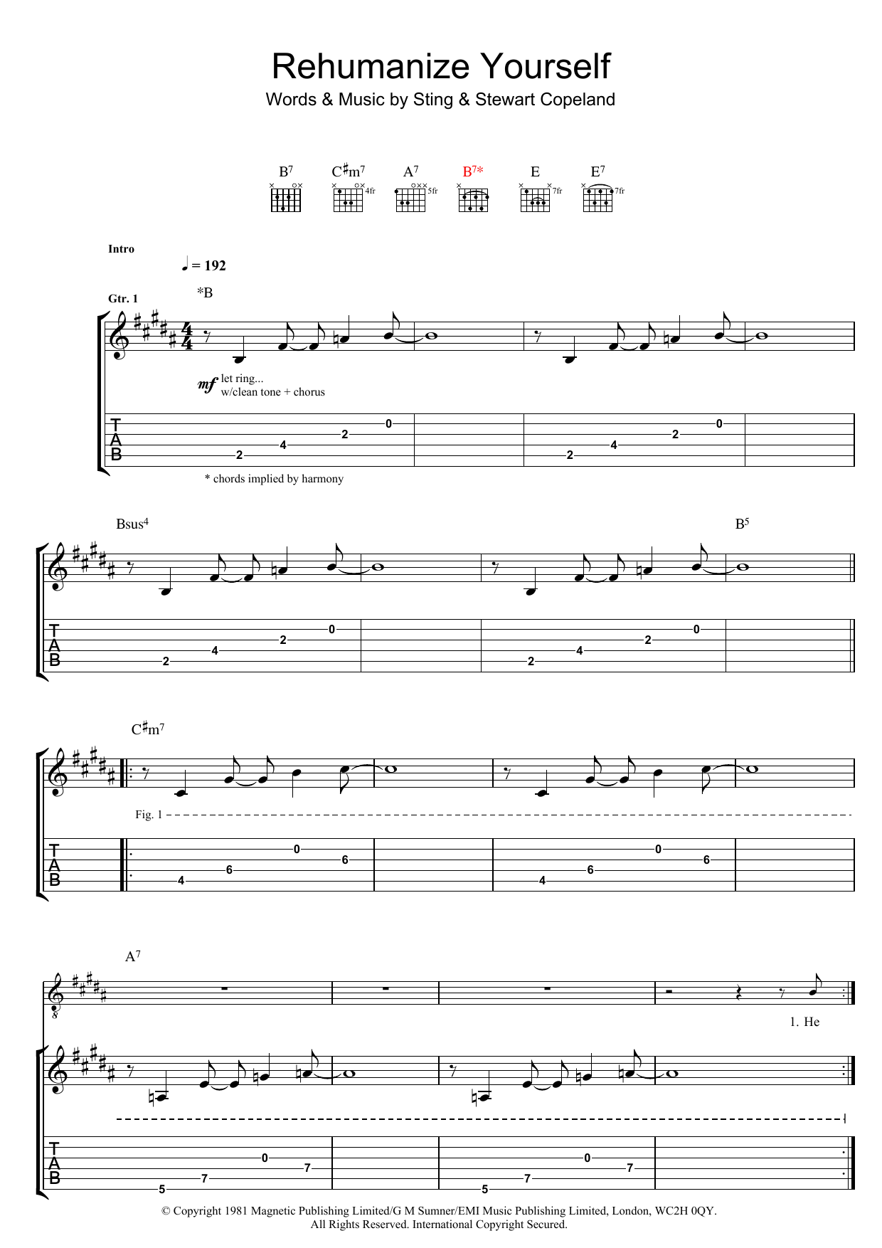 Produktgalerie: Seite 1 von 1 Rehumanize Yourself, The Police, Gitarre