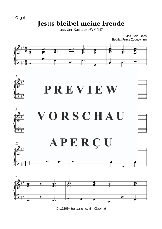 Produktgalerie: Seite 6 von 8 Jesus bleibet meine Freude, , Horn in F und Orgel