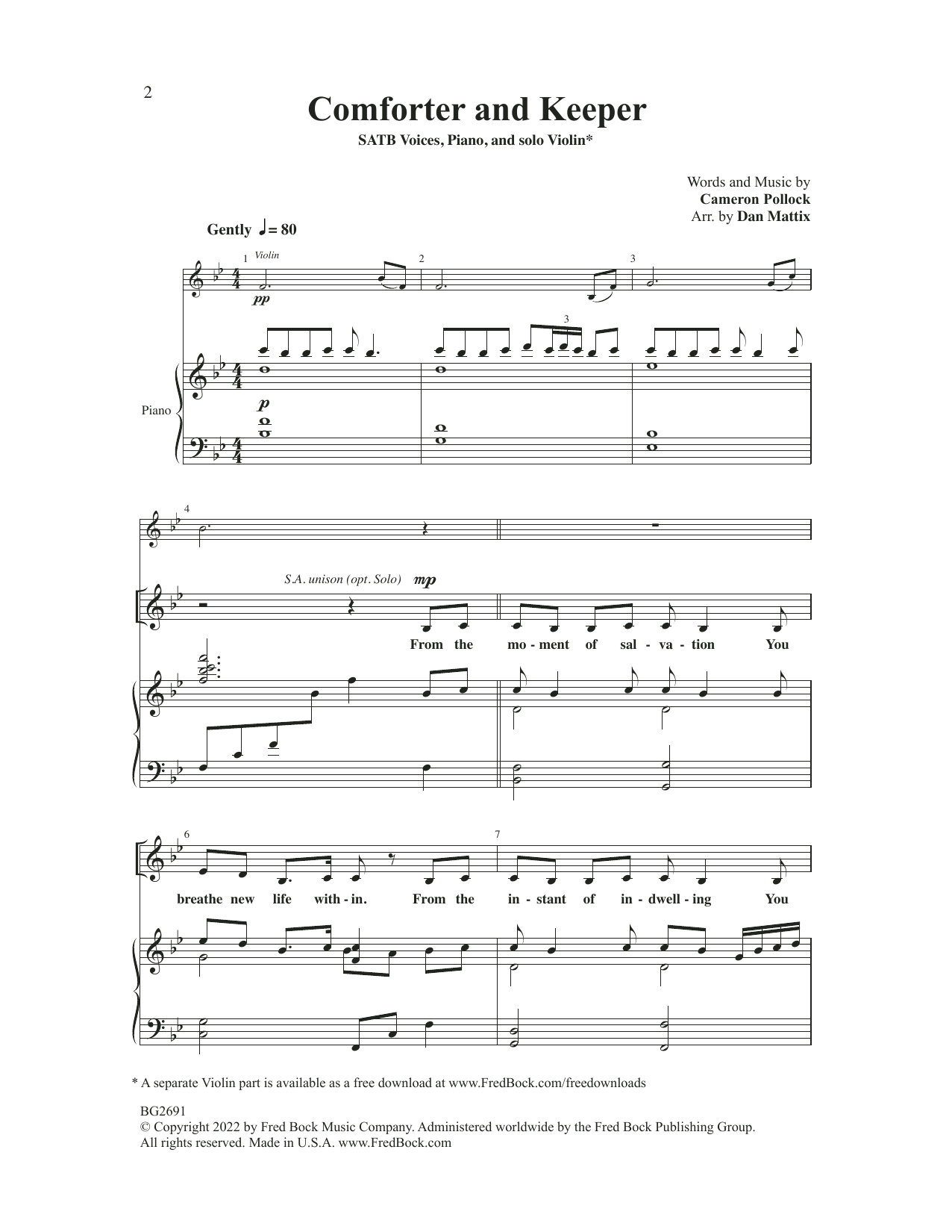 Produktbild zu:  Comforter And Keeper (arr. Dan Mattix) - Cameron Pollock