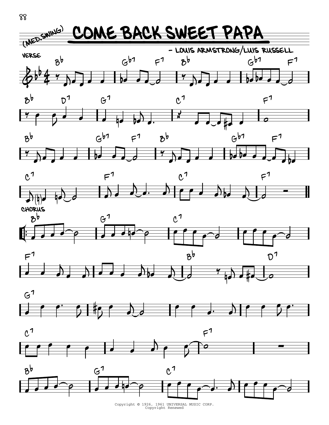 Produktbild zu: Come Back Sweet Papa (arr. Robert Rawlins)