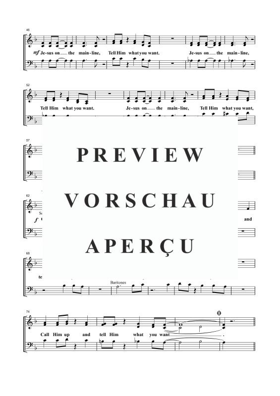 Produktgalerie: Seite 4 von 11 Jesus On the Mainline, , Gemischter Chor SAB, Solo und Klavier