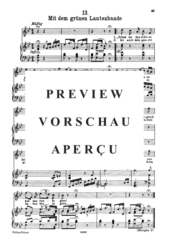 gallery: Mit dem grünen Lautenbande D.795-13 (Die Schöne Müllerin) , ,  (Gesang hoch + Klavier)