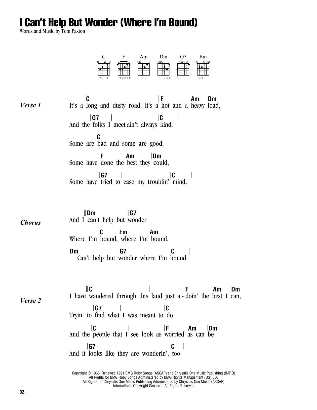 Produktbild zu: I Can't Help But Wonder (Where I'm Bound)