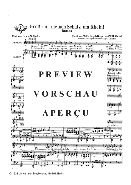 Produktgalerie: Seite 3 von 3 Grüß mir meinen Schatz am Rhein!, , Klavier und Gesang