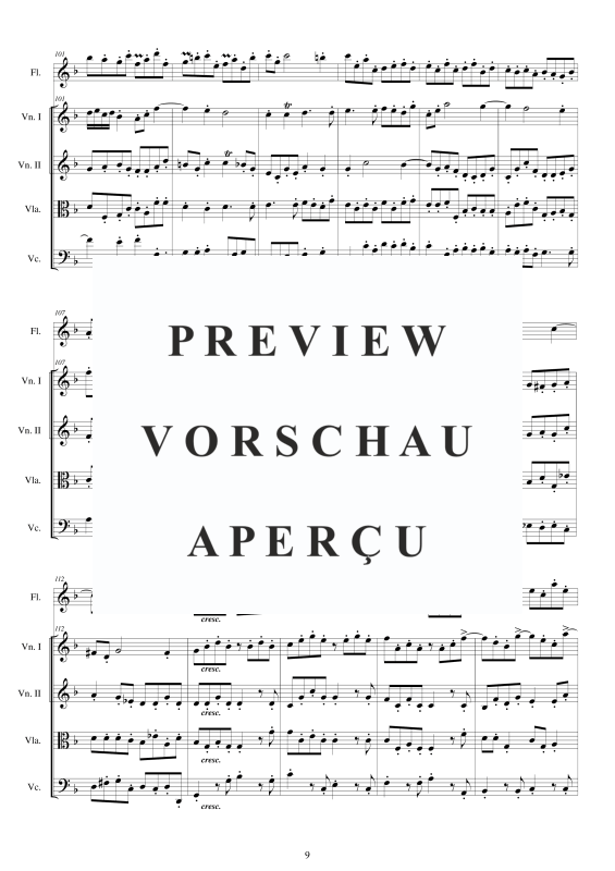 Produktgalerie: Seite 10 von 11 Concerto No.8 to 5 in F-Dur Op.5, , Querflöte Solo und Streicher Ensemble