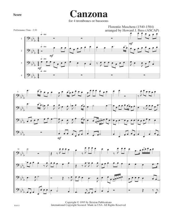 Product picture to: Canzona Florentio Maschera