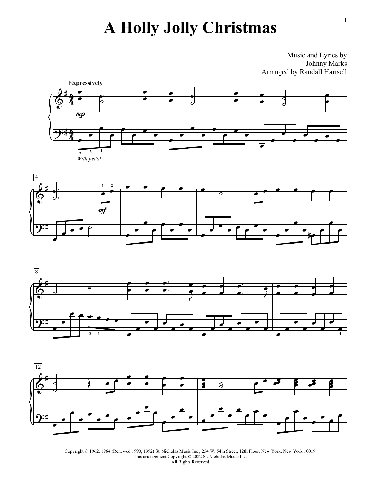 Product picture to: A Holly Jolly Christmas (arr. Randall Hartsell)