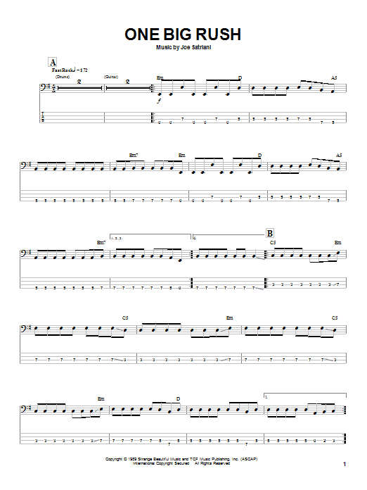 Produktgalerie: Seite 1 von 1 One Big Rush, Joe Satriani, E-Bass