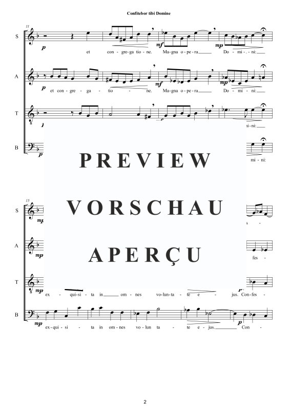 Produktgalerie: Seite 3 von 11 Confitebor tibi Domine - Sacred Motet, , Gemischter Chor