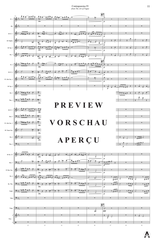 Produktgalerie: Seite 14 von 20 Contrapunctus 4 aus Kunst der Fuge , , (Concert Band)