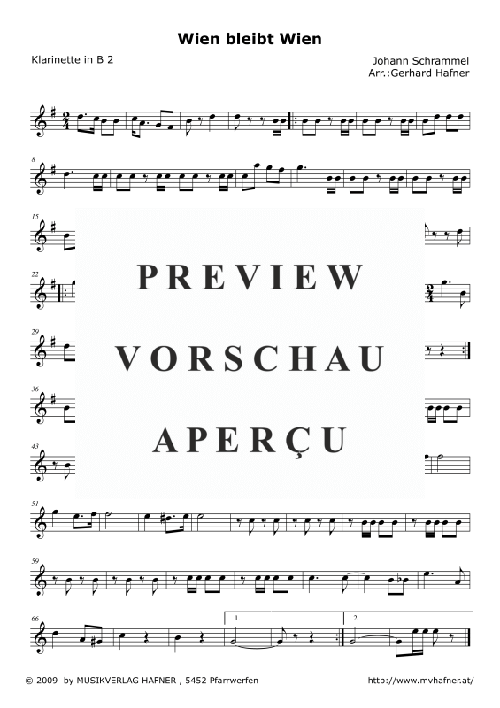 Product gallery: Page 5 of 9 Wien bleibt Wien, , (Clarinet Quintet)