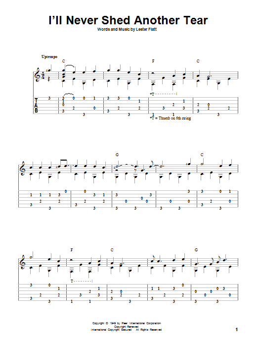 Produktgalerie: Seite 1 von 1 I'll Never Shed Another Tear, Lester Flatt, Gitarre