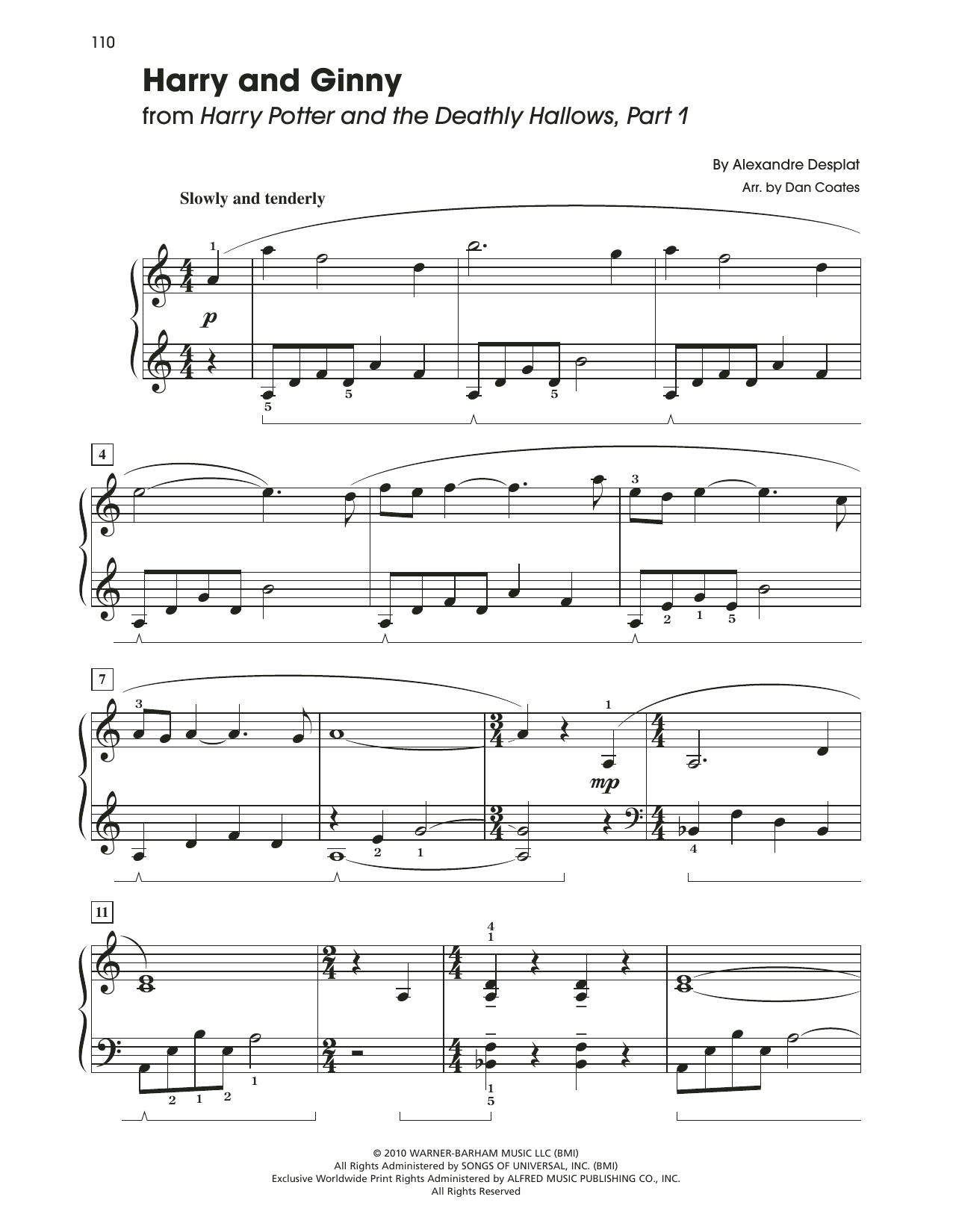 Product picture to: Harry And Ginny (from Harry Potter And The Deathly Gallows, Pt. 1) (arr. Dan Coates)