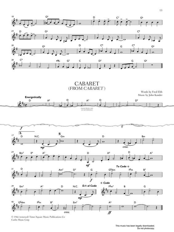 Produktgalerie: Seite 1 von 1 Cabaret, John Kander, Trompete