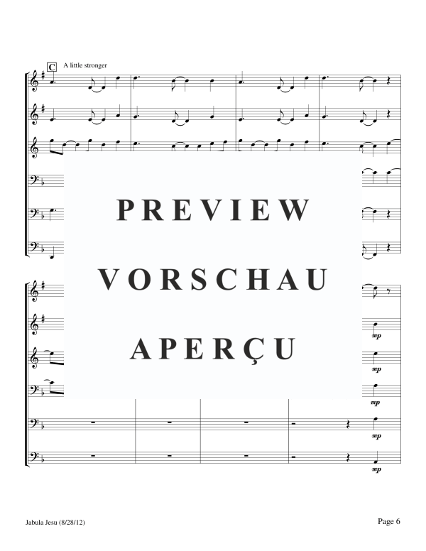 Produktgalerie: Seite 8 von 11 Jabula Jesu, , BlechblÀser Sextett
