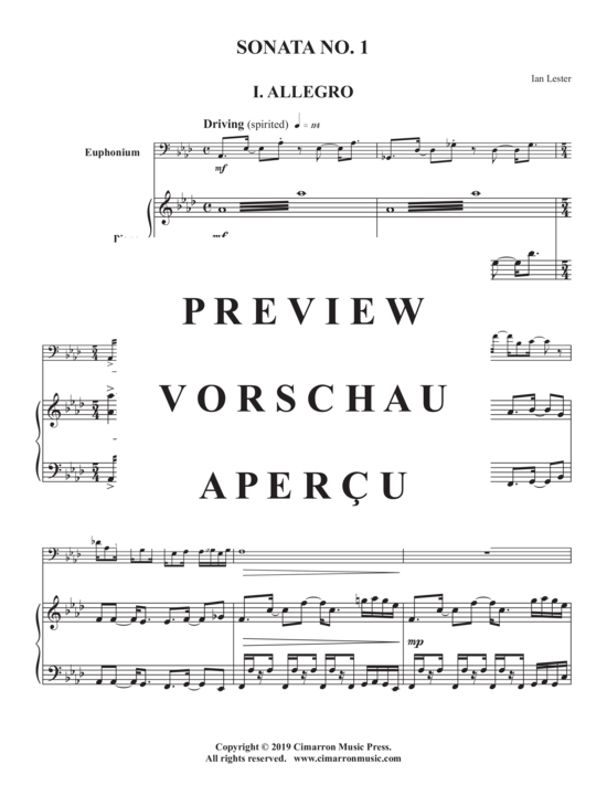 Product gallery: Page 3 of 21 Sonata No. 1 , , (euphonium + piano)