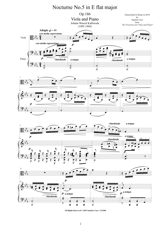 Produktbild zu: Nocturne Nr.5 Op.186Johann Wenzel Kalliwoda